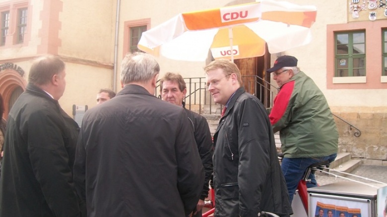 Wahlkampf mit Konferenzbike Wahlkampf mit Konferenzbike