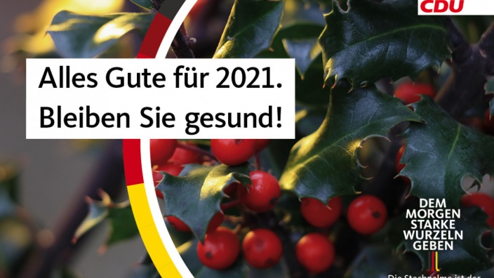 Willkommen 2021, Bleiben Sie gesund!